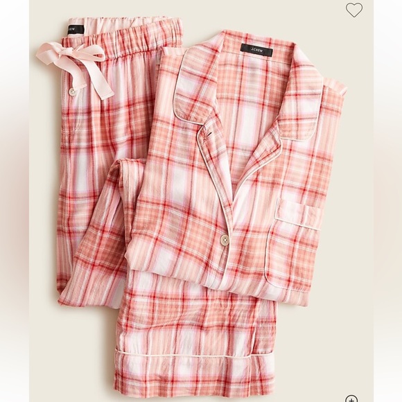 J. Crew Other - J. Crew Women's Pink and White Plaid Pajama Set